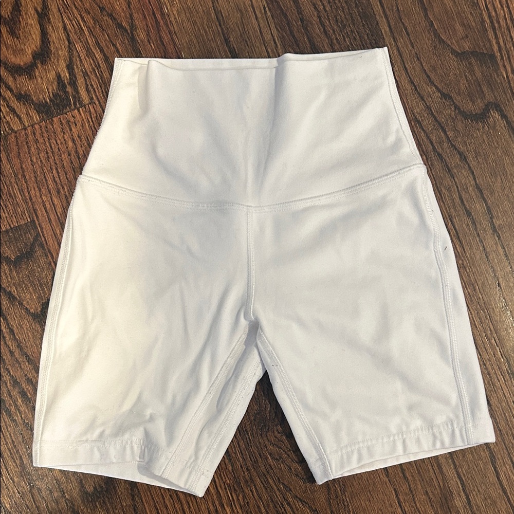 lululemon athletica White High-Waist Bike Shorts